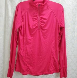 EUC Hot Pink Tangerine Stretchy LS Athletic Sz L